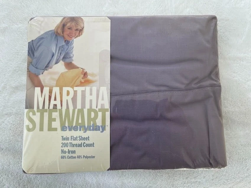De colección Nuevo Antiguo Stock 1997 Martha Stewart Sábana Diaria LAVANDA PÚRPURA Doble Plana Foto 1 de 1
