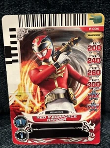 Power Rangers ACG Promo Card Holo P-004 Red Megaforce Ranger - Picture 1 of 4