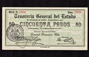 1913 50 Pesos Tesoreria General del Estado - Chihuahua, s557b, M-909a, #N64 - Picture 1 of 2