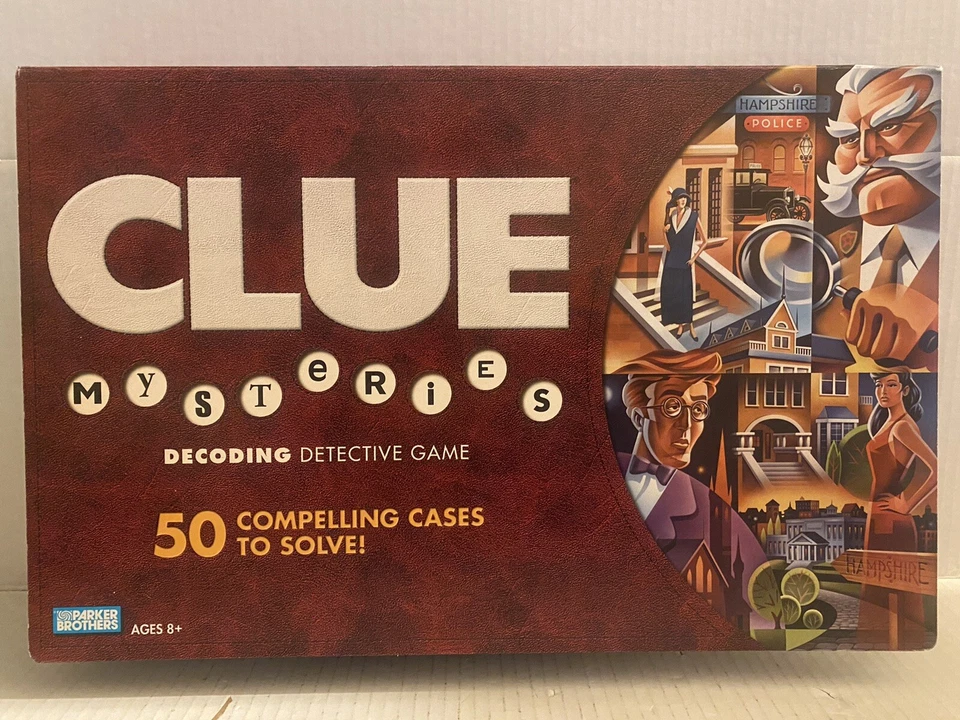 2005 Clue Mysteries Decoding Detective Game Complete Parker Brothers