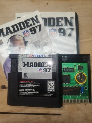 Madden NFL 97.  NEW BATTERY! TESTED! Box and Manual. (Sega Genesis, 1996) - Image 1 of 2