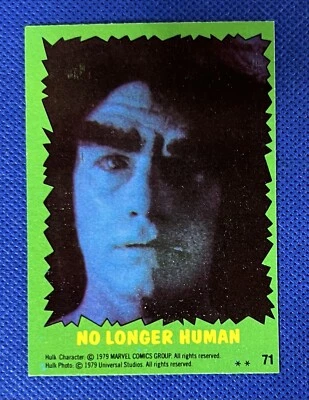 1979 Topps The Incredible Hulk NO LONGER HUMAN 71 - Image 1 of 2