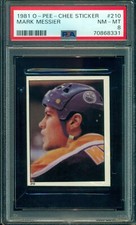 1981-82 OPC O PEE CHEE #210 Mark Messier RC Stickers PSA 8 NM-MINT Oilers Rookie