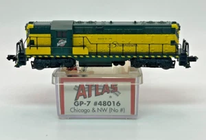 N Scale Atlas GP-7 #48016 "Chicago And NW" Locomotive No # Original Box - Picture 1 of 8