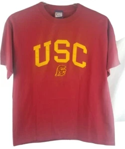 Cadre Herren sportliches USC Trojaner besticktes T-Shirt burgund Large schön! - Bild 1 von 4