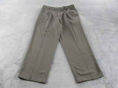 Pantalones Dockers Para Hombre 34x29 Plisados Calce Relajado Mezcla de Lana Espiga Marrón Usados en Excelente Condición Foto 1 de 4