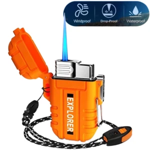 Torch Lighter, Refillable Windproof Butane Jet Flame Lighter for BBQ & Camping - Picture 1 of 12