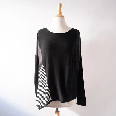 Velvet by Graham & Spencer Soft Drapey Colorblocked Sweater S - Image 1 of 4