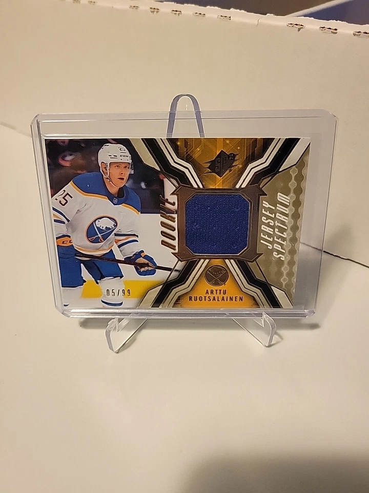 2021/22 UD SPX ARTTU RUOTSALAINEN GOLD SPECTRUM ROOKIE JERSEY RC #RJ-AR 05/99 - Image 1 of 3