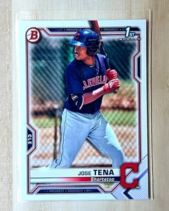 José Tena - Bowman 2021 1ª Edición Draft 1º NOVATO Cleveland Guardians Indians - Imagen 1 de 2