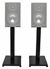 Pair Black 21” Steel Speaker Stands For Boston Acoustics CS23 Bookshelf Speakers