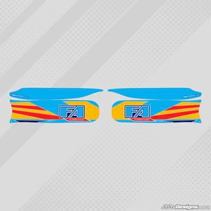 2011 FA ALONSO STYLE M4 SIDE POD STICKER KIT - KARTING - JakeDesigns - Picture 1 of 1