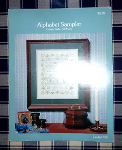 *ALPHABET SAMPLER* CROSS-STITCH PATTERN - COUNTRY CRAFTS, PAT WATERS - Picture 1 of 2