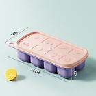 1Pc 8 Cell Food Grade Silicone Mold Ice Grid With Lid Ice Case Tray Making M BII