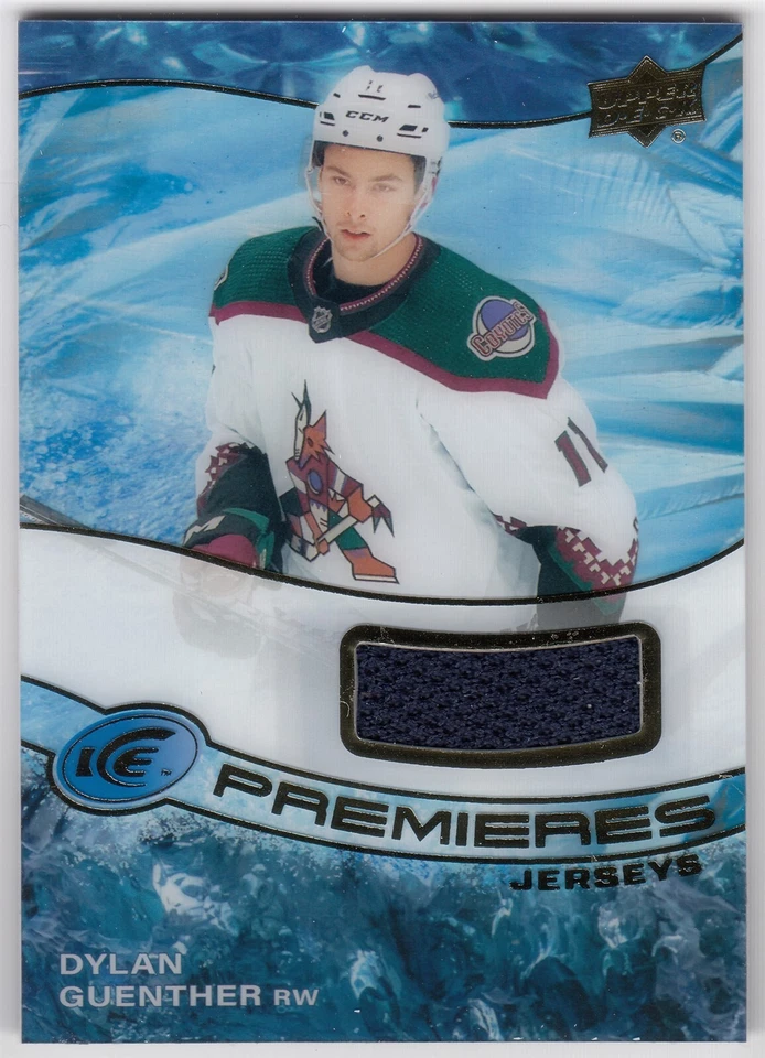 2022-23 Upper Deck Ice Premieres Jersey DYLAN GUENTHER IPA-DG Arizona Coyotes RC - Image 1 of 1