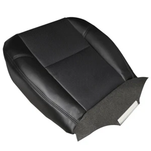 2007-2014 For Cadillac Escalade Driver/Passenger Bottom Leather Seat Cover Black - Picture 1 of 9