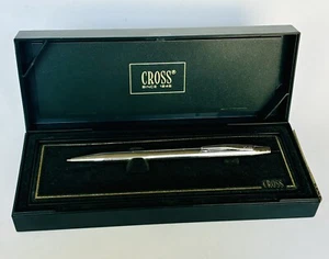 Vintage Cross Pen Silver tone No. 3502  Ball Point In Box Read* - Picture 1 of 6