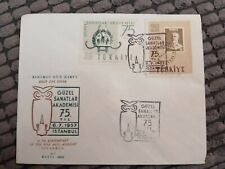 TURKEY FIRST DAY COVER 1957 75TH ANNIVERSARY OF THE FINE ARTS ACADEMY ISTANBUL