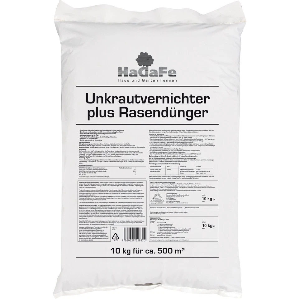 HaGaFe Unkrautvernichter plus Rasendünger Dünger mit UV NPK Volldünger - Bild 1 von 1