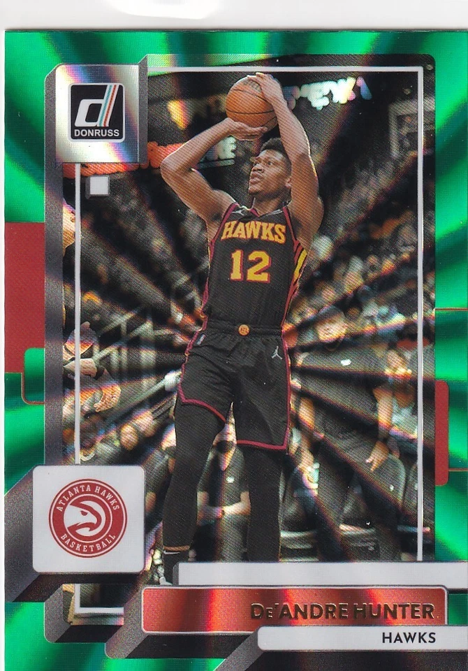 2022-23 Donruss Green Laser DeAndre Hunter Atlanta Hawks Parallels DX4 - Image 1 of 1