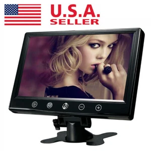 Monitor de reposacabezas con visión trasera TFT LCD de 9 pulgadas para cámara de reversa DVD VCR GPS - Imagen 1 de 12