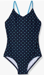 KANU Surf Girls One Piece Swimsuit “CHLOE” Navy Blue/Polka Dots NWT Size 6 - Picture 1 of 6