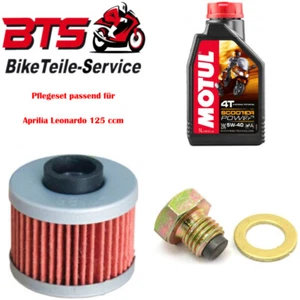 Pflegeset 1L Öl, Filter, Ablassschraube passend für Aprilia Leonardo 125 ccm - Bild 1 von 1