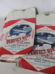 Unused Vintage Stock "Perfect Rise" Plain Flour Paper Advertsing Bags - Picture 1 of 2