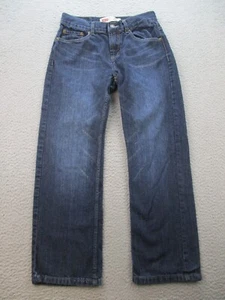 Levi's 505 Jeans Tag 27x27 Actual 26x25 Pants Straight 14 Reg Dark Wash Cowboy - Picture 1 of 13