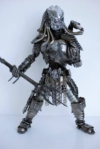 Scultura in metallo di scarto Predator (a3,C), miglior regalo fatto a mano, regali Wow Labor Day - Foto 1 di 9