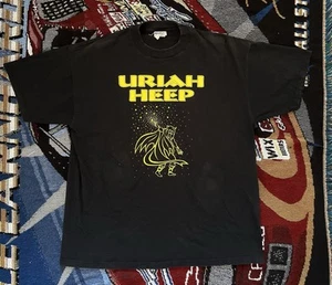 Vintage Uriah Heep Shirt Tour 2001 XL Rock Band Promo Jerzees Black - Picture 1 of 10