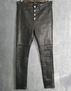 Rag & Bone Jeans Damen 29 schwarz Lammleder Skinny Hose W167L034BLK Schnitt 16479 - Bild 1 von 14