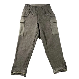 Swedish Military Wool Field Pants C48 3 Crown Green Heavy Army 40s-60's M39 M44 - Picture 1 of 19