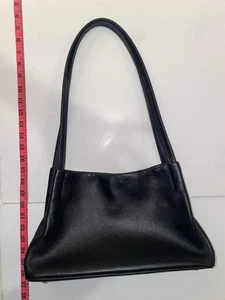 Sac à main bandoulière KATTEE cuir noir grainé pleine fleur spacieux fourre-tout créateur - Photo 1/15