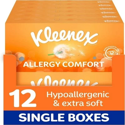 Kleenex Allergy Comfort Tissues 56 Sheets - Pack of 12 (672 Tissues) - Image 1 of 4