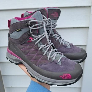 Bota de Senderismo The North Face Talla 9.5 Mid GTX Rosa/Púrpura Vibram Gore-Tex DEFECTUOSA - Imagen 1 de 9