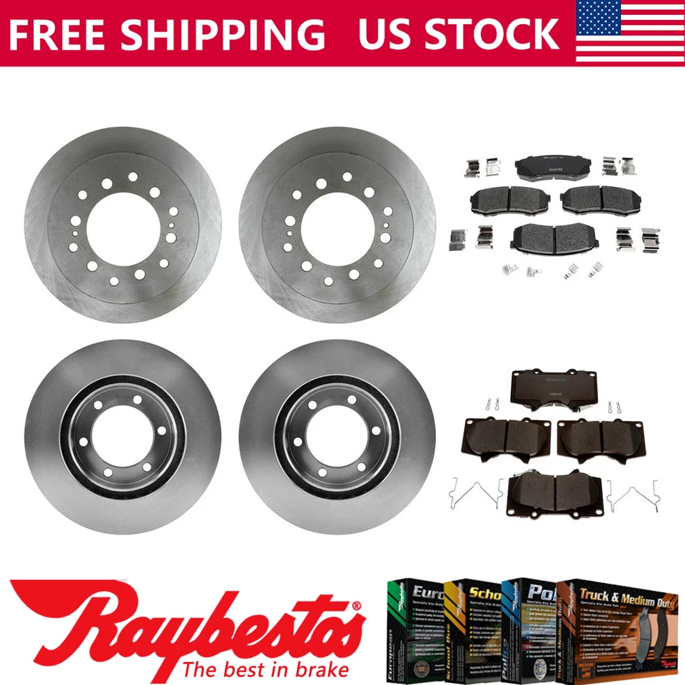 Передние задние тормозные диски и керамические тормозные колодки для Toyota Sequoia 2004-2007 годов выпуска - Изображение 1 из 4