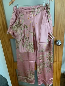 three piece satin feel pyjama set size 14 new - Picture 1 of 7