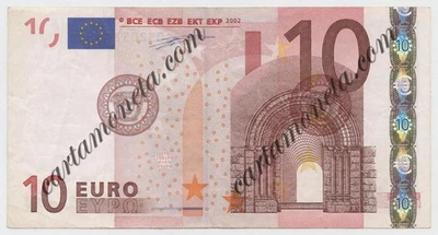 10 EURO ERRORE DI STAMPA NUMERO DI SERIE ASSENTE ITALY DUISENBERG J002 2002 BB+ - Image 1 of 4