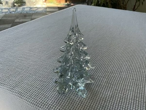 Vintage Silvestri Klarglas Weihnachtsbaum Tannenbaum 6" hoch - Bild 1 von 9