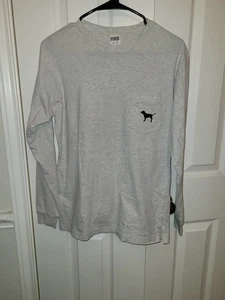 VS PINK Everyday Tee Women’s XSmall S T-Shirt Victoria’s Secret Gray Logo - Picture 1 of 6