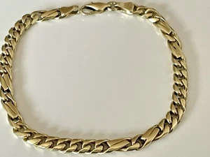 PANZER ARMBAND 585 /14 KARAT GELBGOLD - Picture 1 of 3