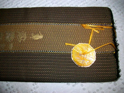 Vintage Specialty Traditional Japanese Kimono Silk FABRIC Black & Gold Japan - Image 1 of 4