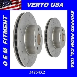 Front Brake Rotors For Mercedes Benz CL500, S350, S430, S500, Base on Chart - Picture 1 of 3
