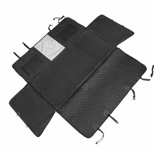 Waterproof Dog Car Seat Cover for Back Seat Fit Dogs Hammock 600D Black - Imagen 1 de 12