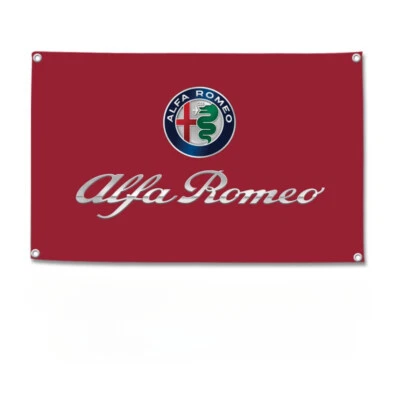 ALFA ROMEO  Garage Wall Car motorcycle Racing Show Auto repair shop Banner Flag - Image 1 of 4
