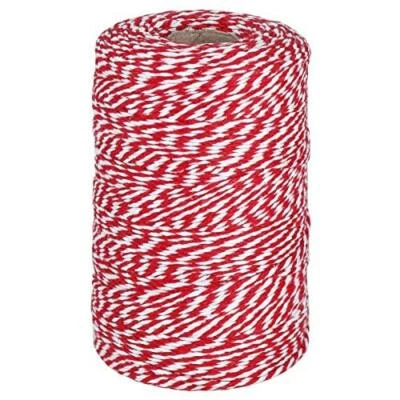 Cuerda de panadería roja y blanca Vivifying, cuerda de algodón de 656 pies para manualidades hágalo usted mismo, Foto 1 de 4
