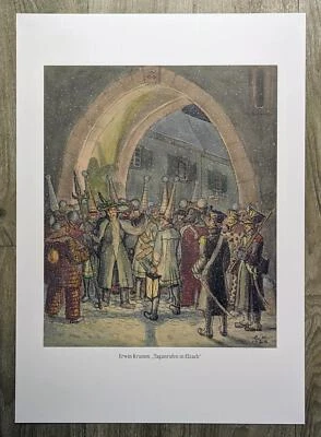 Fasnet in Elzach : "Taganrufen" - Wertiger Kunstdruck nach Erwin Krumm - Bild 1 von 4