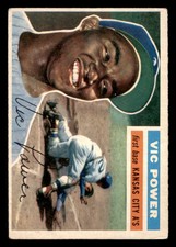 1956 TOPPS VIC POWER 67 EX BASEBALL KANSAS CITY ATHLETICS