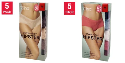 Felina Hipster para mujer con encaje, paquete de 5 Foto 1 de 4